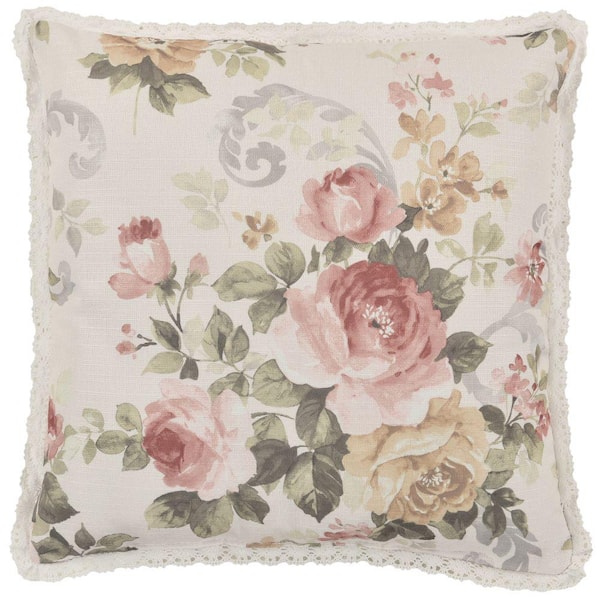 Unbranded Chablis Rose Gold Polyester 16x16" Square Decorative Throw Pillow