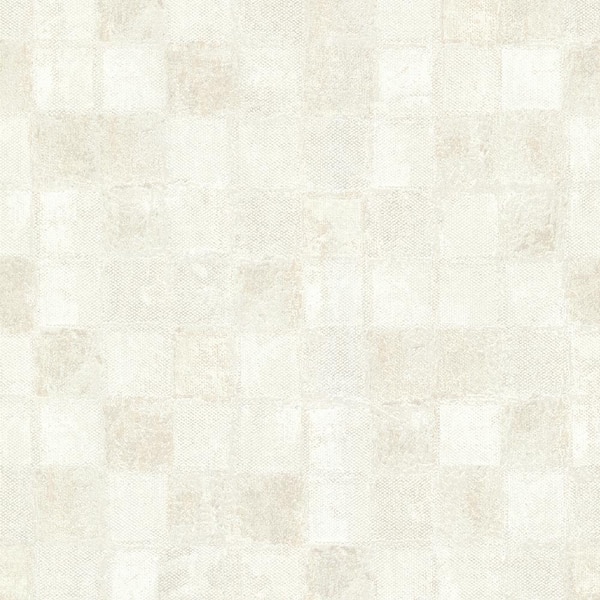 A-Street Prints Varak White Checkerboard Wallpaper Sample