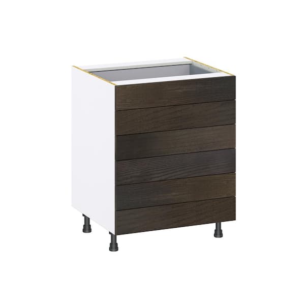 J COLLECTION Lincoln Chestnut Solid Wood Assembled Base Kitchen Cabinet with 2 Drawers (27 in. W x 34.5 in. H x 24 in. D)
