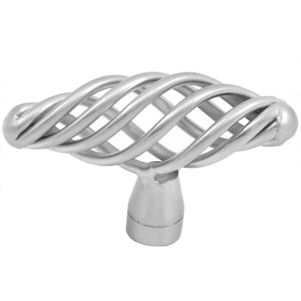 Stone Mill Hardware Berkshire 1-1/4 in. Satin Nickel Birdcage Cabinet Knob (10-Pack)