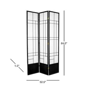 7 ft. Black 3-Panel Room Divider