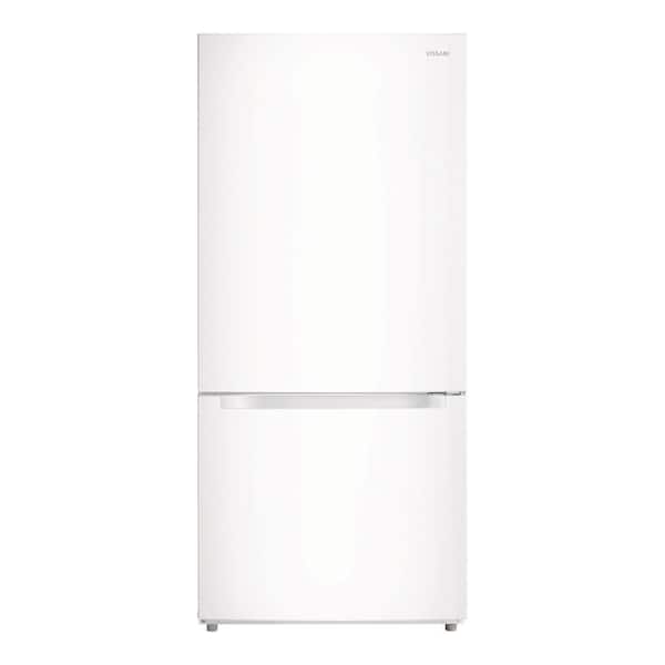 30 in. 18.7 cu. ft. Standard-Depth Bottom Freezer Refrigerator in White, Garage-Ready
