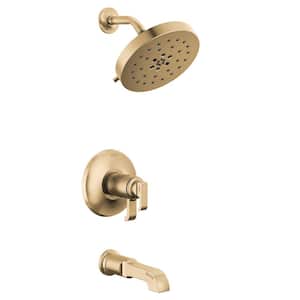 Tetra TempAssure 1-Handle Wall-Mount Tub and Shower Trim Kit in Lumicoat Champagne Bronze (Valve Not Included)