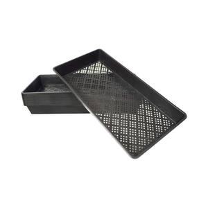 Microgreen Propagator Mesh Bottom Trays for Seed Germination 10 in. x 21 in. Durable BPA-Free Plastic 6-Pack