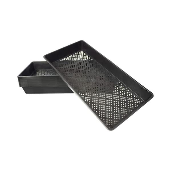 Phewnyzo Microgreen Propagator Mesh Bottom Trays for Seed Germination 10 in. x 21 in. Durable BPA-Free Plastic 6-Pack