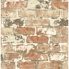 NextWall Washed Red Brick Vinyl Peel & Stick Wallpaper Roll (Covers 30. ...