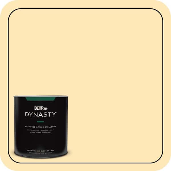 BEHR DYNASTY 1 qt. #320A-3 Cornsilk Semi-Gloss Enamel Interior Stain-Blocking Paint & Primer