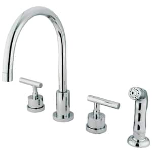 Manhattan 2-Handle Standard Kitchen Faucet in Polished Chrome