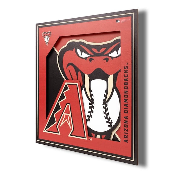 YouTheFan MLB Arizona Diamondbacks 3D Logo Series Wall Art - 12x12