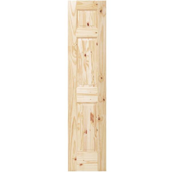 Steves & Sons Summit 3-Panel Solid Core Knotty Pine Interior Door Slab
