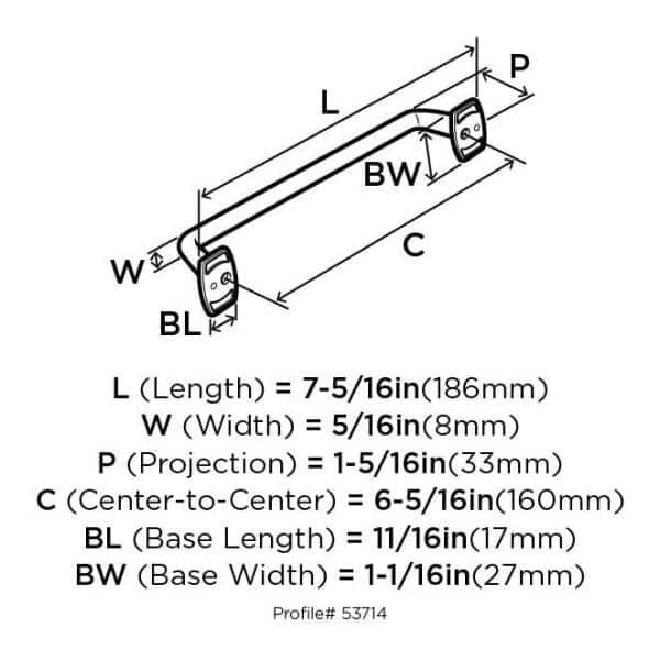 Satin Nickel 6-5/16 Inch Industrial Cabinet Pull