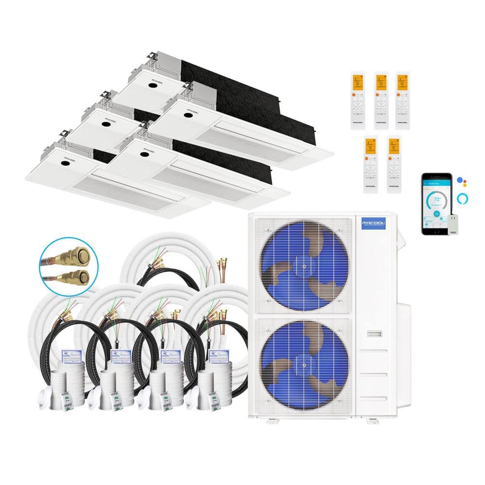 DIY 5th Gen 45,000 BTU 4 Ton 5 Zone 21.8 SEER2 Ductless Mini Split System with Cassettes 5-9k-16,25,35,50,50 ft. Lines price history on PriceWatchPro