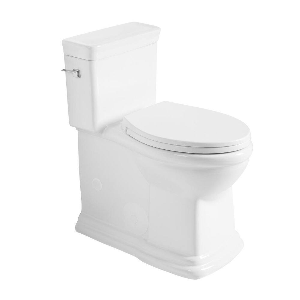 19 in. Tall 1-Piece White Toilet, Retro Design Elongated Toilet with Soft Close Seat, 1.28 GPF Flush, 12 in. Rough-In price history on PriceWatchPro