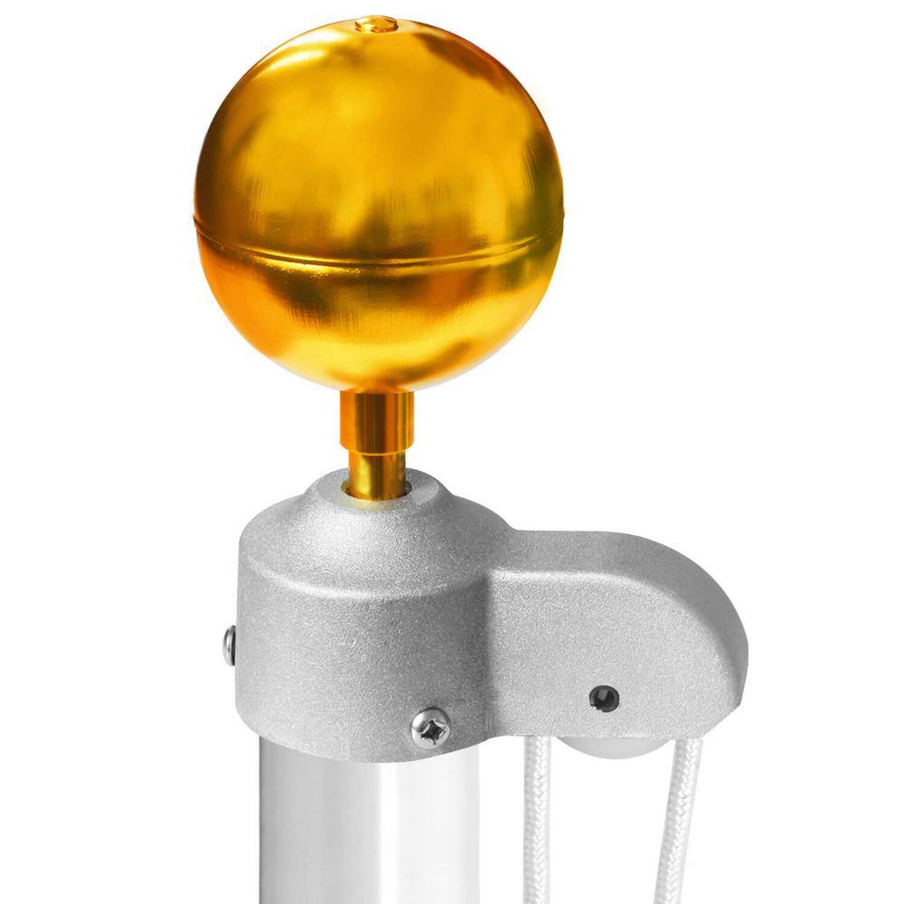 Silver Cast Aluminum Flagpole Truck with Nylon Pulley