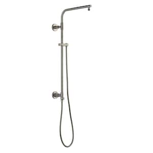 Emerge Round Contemporary 26 in. Column Shower Bar in Lumicoat Stainless