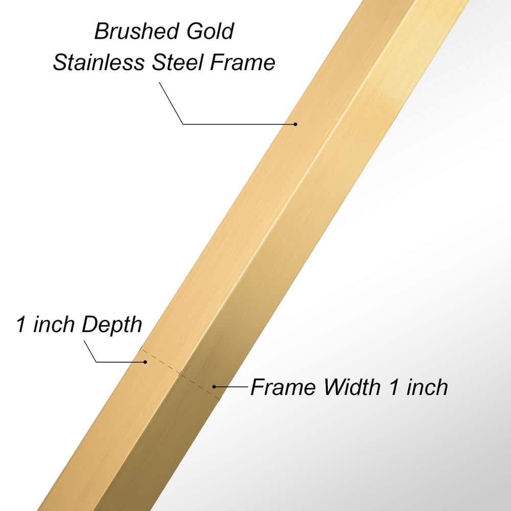 Sleek Contempo 20" x 30" Gold and Silver Rectangular Wall Mirror