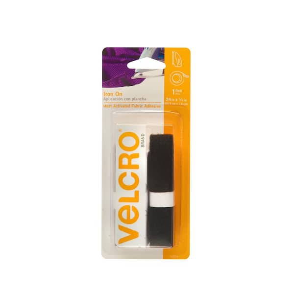 Black Velcro brand iron on velcro roll--24 x 3/4 wide - 075967910259