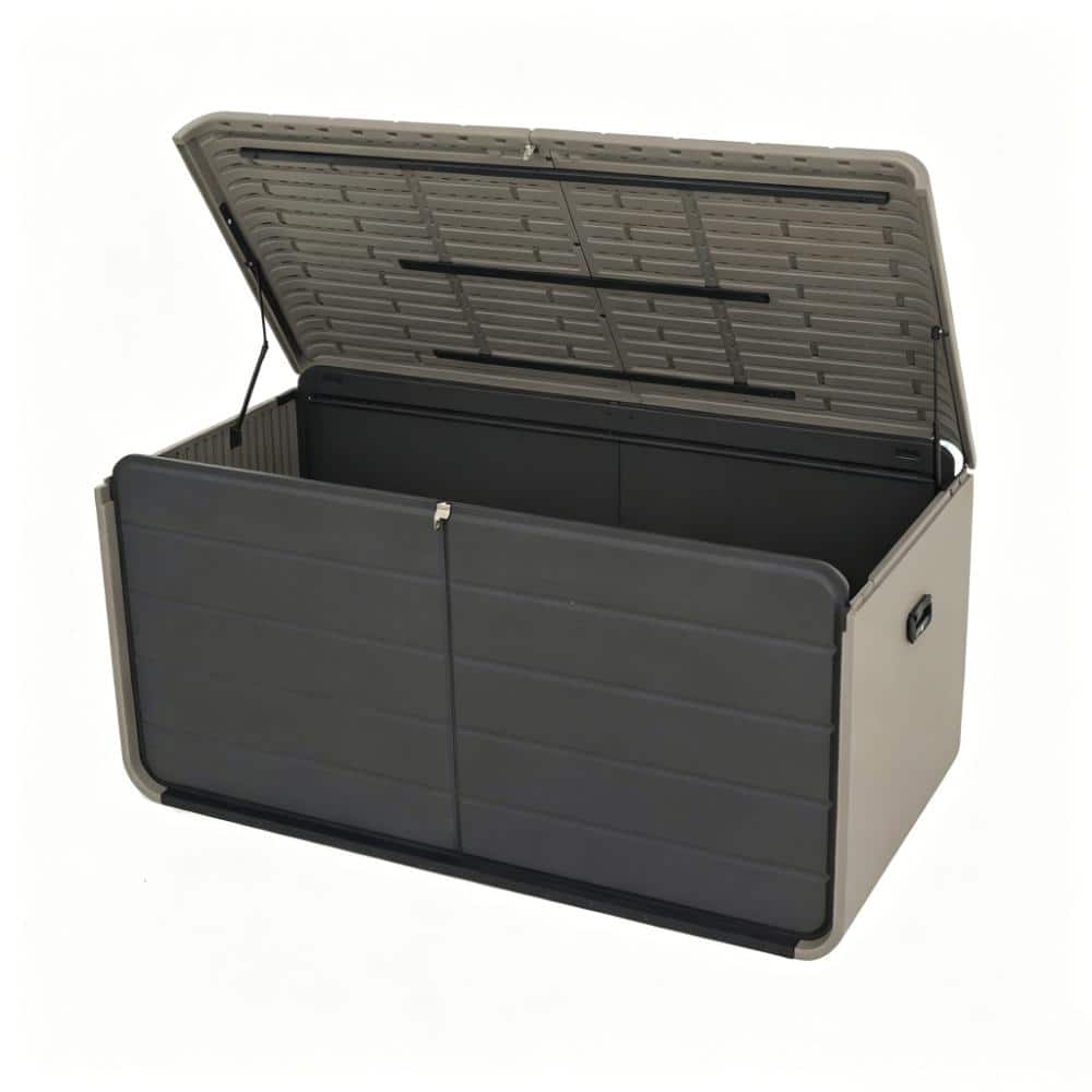 160 Gallon Resin Outdoor Deck Box Heavy-Duty Lockable Waterproof Storage for Patio Furniture Tools Pool Supplies price history on PriceWatchPro