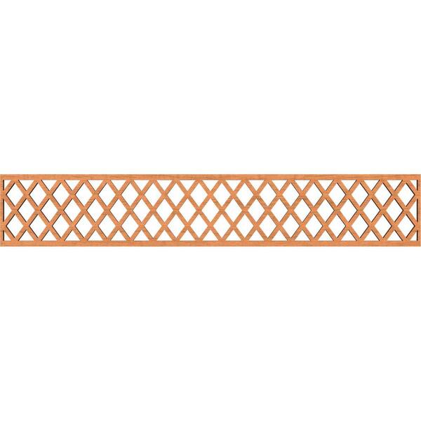 Ekena Millwork Manchester Fretwork 0.375 in. D x 46.625 in. W x 8 in. L Cherry Wood Panel Moulding