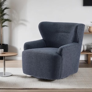 MIA BLue Fabric Swivel Accent Arm Chair