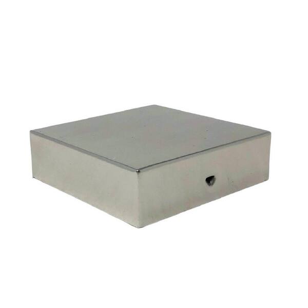 NUVO IRON Eazy-Cap 4 in. x 4 in. Stainless Steel Modern Low-Profile Flat Top Post Cap (Pack of 24)