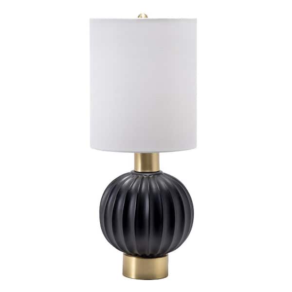 nuLOOM Barret 25 in. Black Ceramic Contemporary Table Lamp with Shade