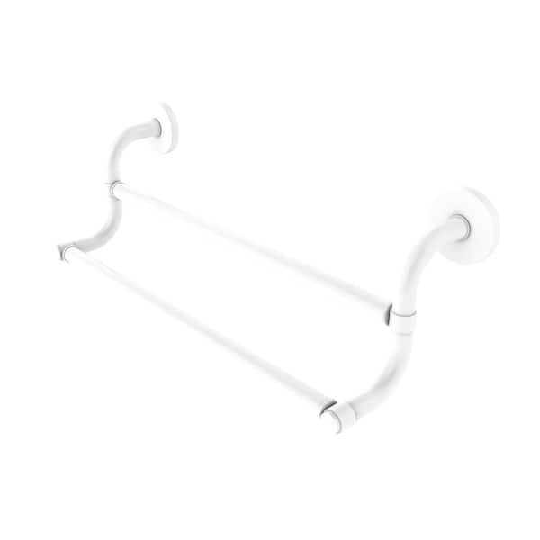 Allied Brass Remi Collection 18 in. Wall Mounted Double Towel Bar in Matte White