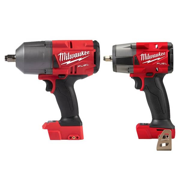 Milwaukee M18 FUEL 18V Lithium-Ion Brushless Cordless 1/2 in. and 3/8 in. Impact Wrench with Friction Ring (2-Tool)
