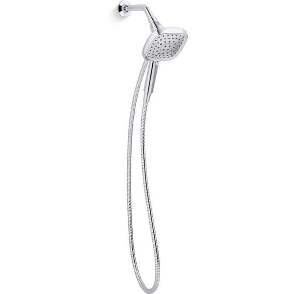 KOHLER Fordra 3-Spray Patterns with 1.75 GPM 5.375 in. Wall Mount Handheld Shower Head in Polished Chrome