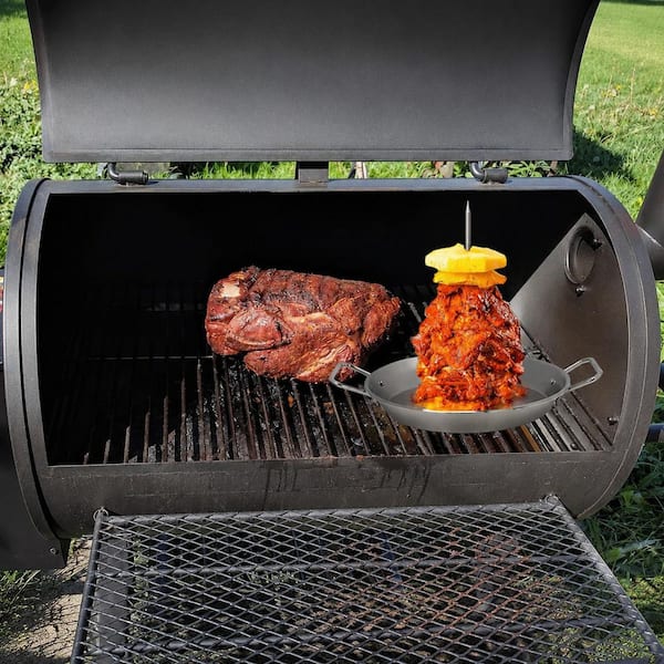 LAIFUCAM Stainless Steel Vertical Skewer Pan Gyro Spit Stand for
