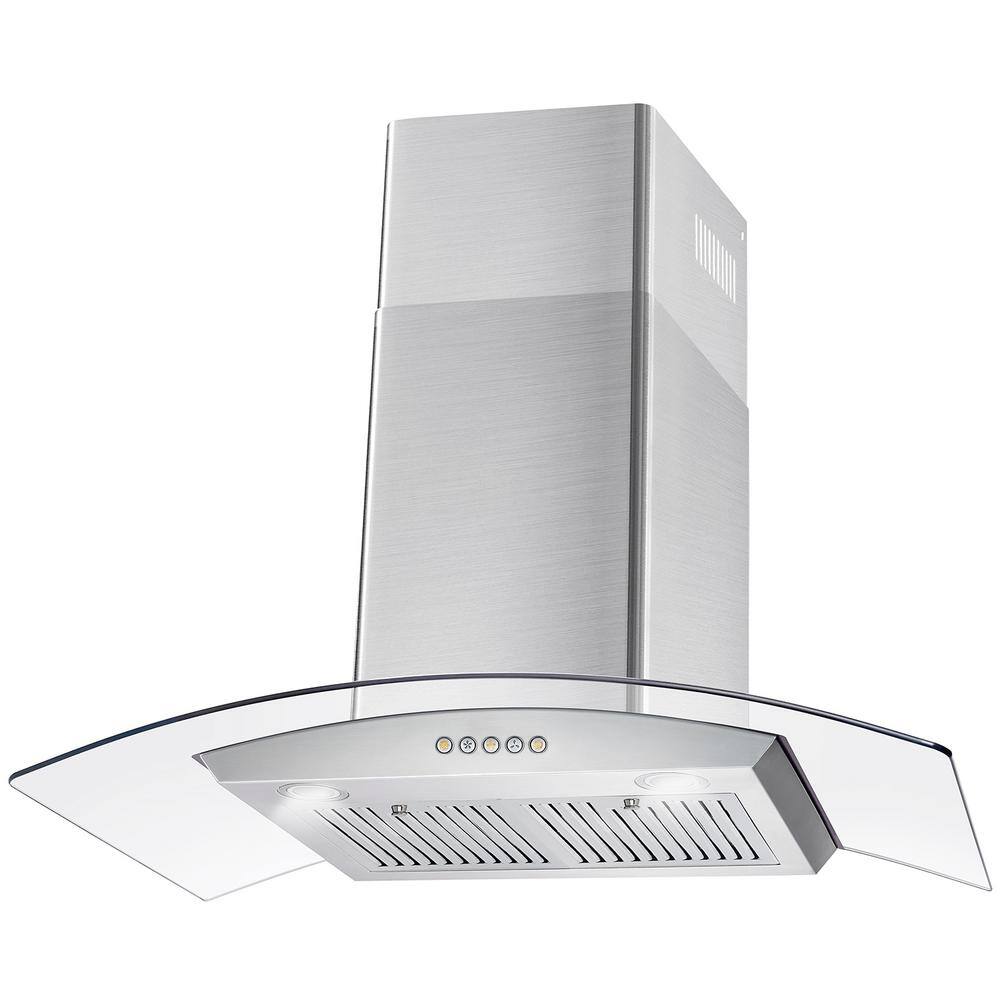 Cosmo 36" Stainless Steel Wall Mount Range Hood with Charcoal Filter