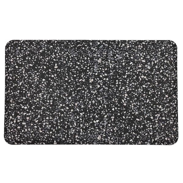 Mohawk Home Terrazo Tile Black 1 ft. 8 in. x 3 ft. 6 in. Kitchen Mat