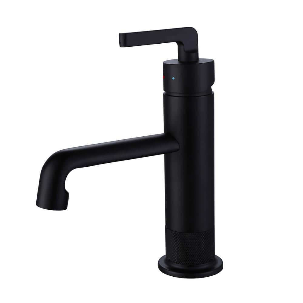 Flg Single Handle Single Hole Bathroom Sink Faucet Brass Modern Basin Vanty Taps In Matte Black 1586