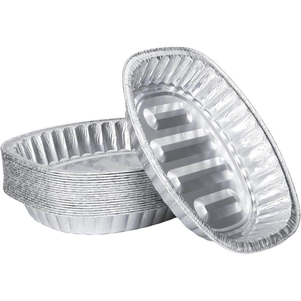 UUDULY 20-Piece Extra Large Disposable Aluminum Foil Oval Roasting