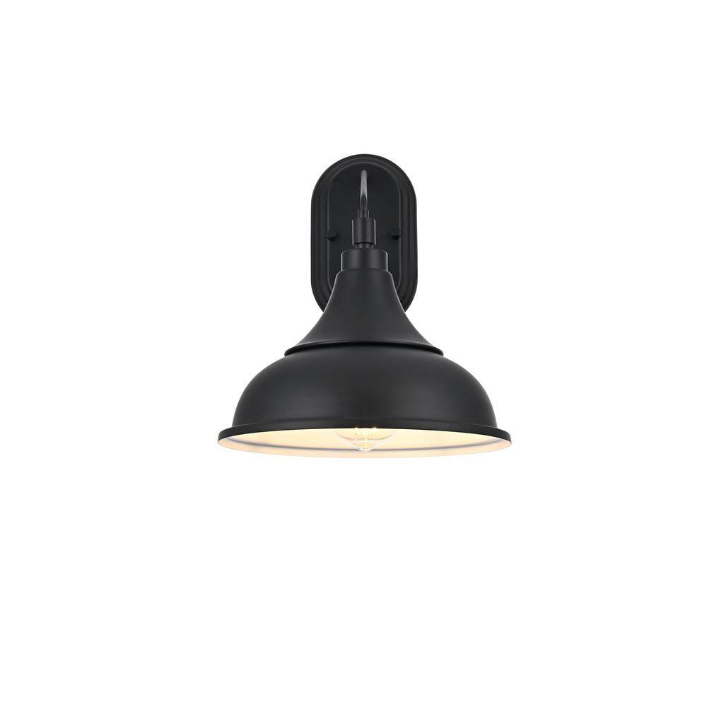 13.5 in. Black Outdoor Hardwired Wall Sconce with No Bulbs Included price history on PriceWatchPro