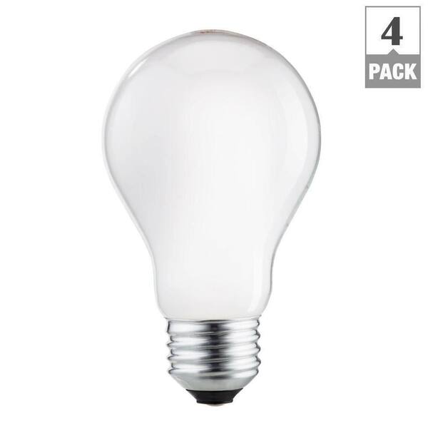 Philips 40-Watt Equivalent A19 Incandescent Long Life Light Bulb Soft White (4-Pack)