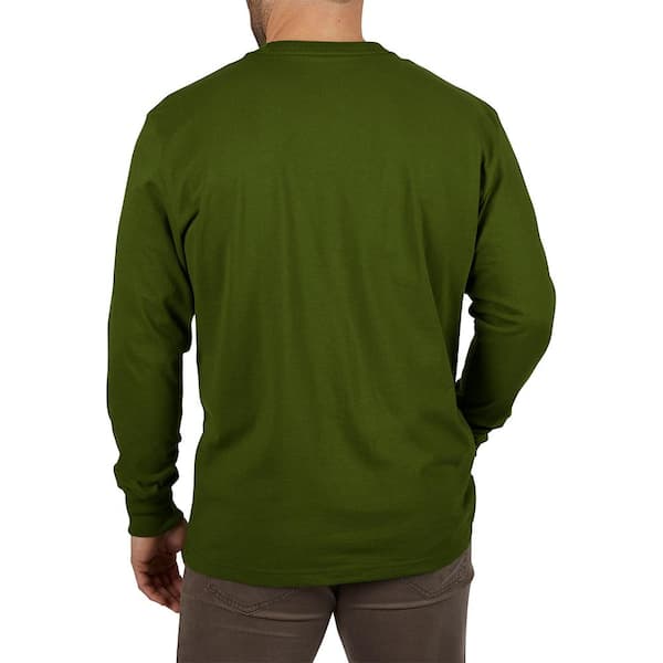 olive green long sleeve shirt