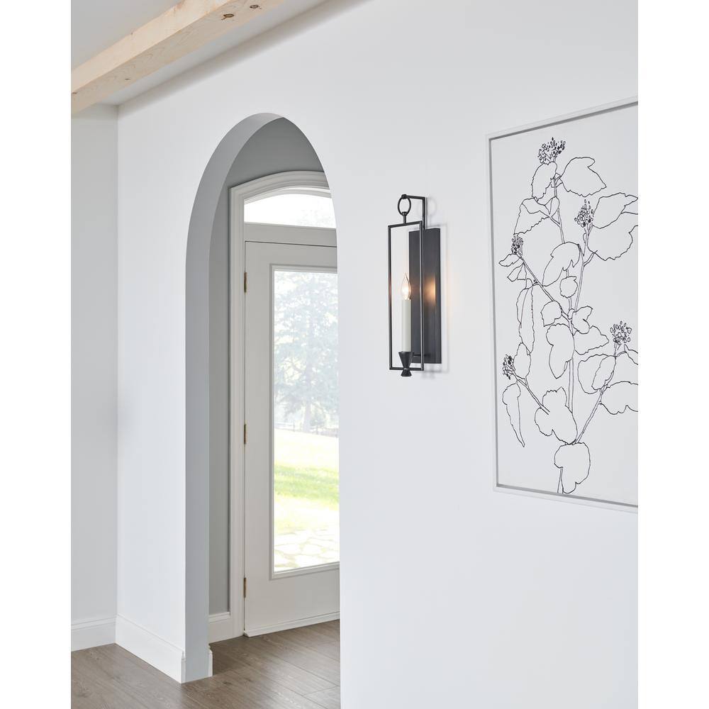 Keystone Aged Iron 1-Light Wall Sconce with Rustic Charm