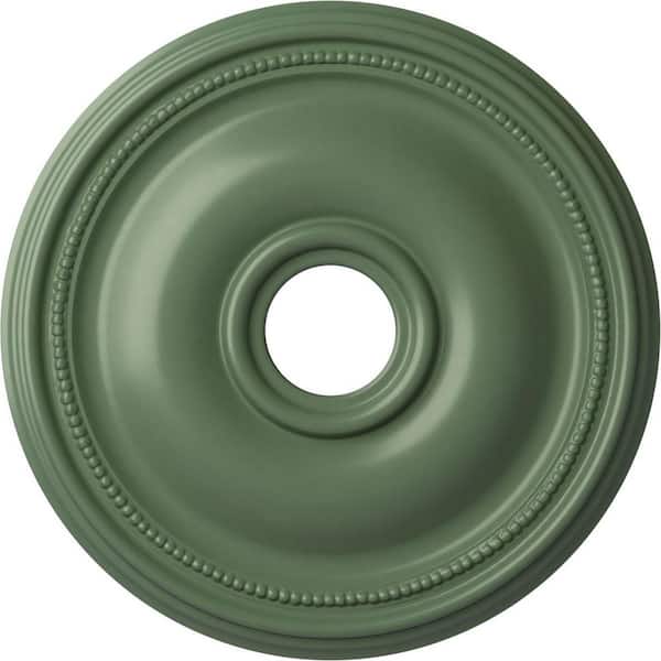 Ekena Millwork 1-1/8" x 18-1/8" x 18-1/8" Polyurethane Bradford Ceiling, Hand-Painted Athenian Green