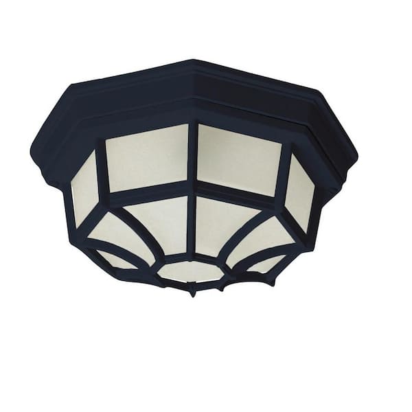 11.5-in W Painted Rust Outdoor Flush Mount Light 11.5-in W Painted Rust Outdoor Flush Mount Light