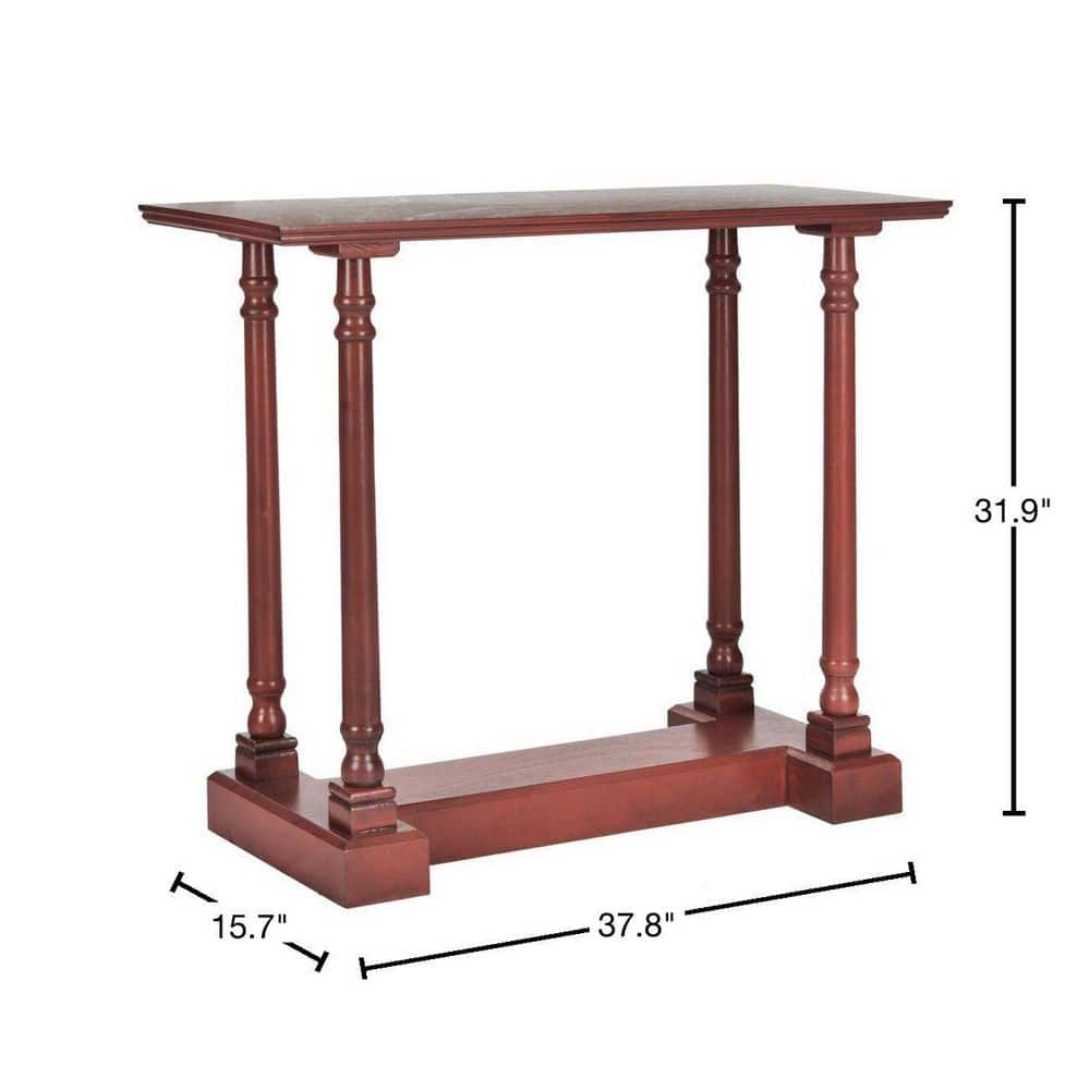 Regan 42'' Red Pine Wood Console Table with Structured Base