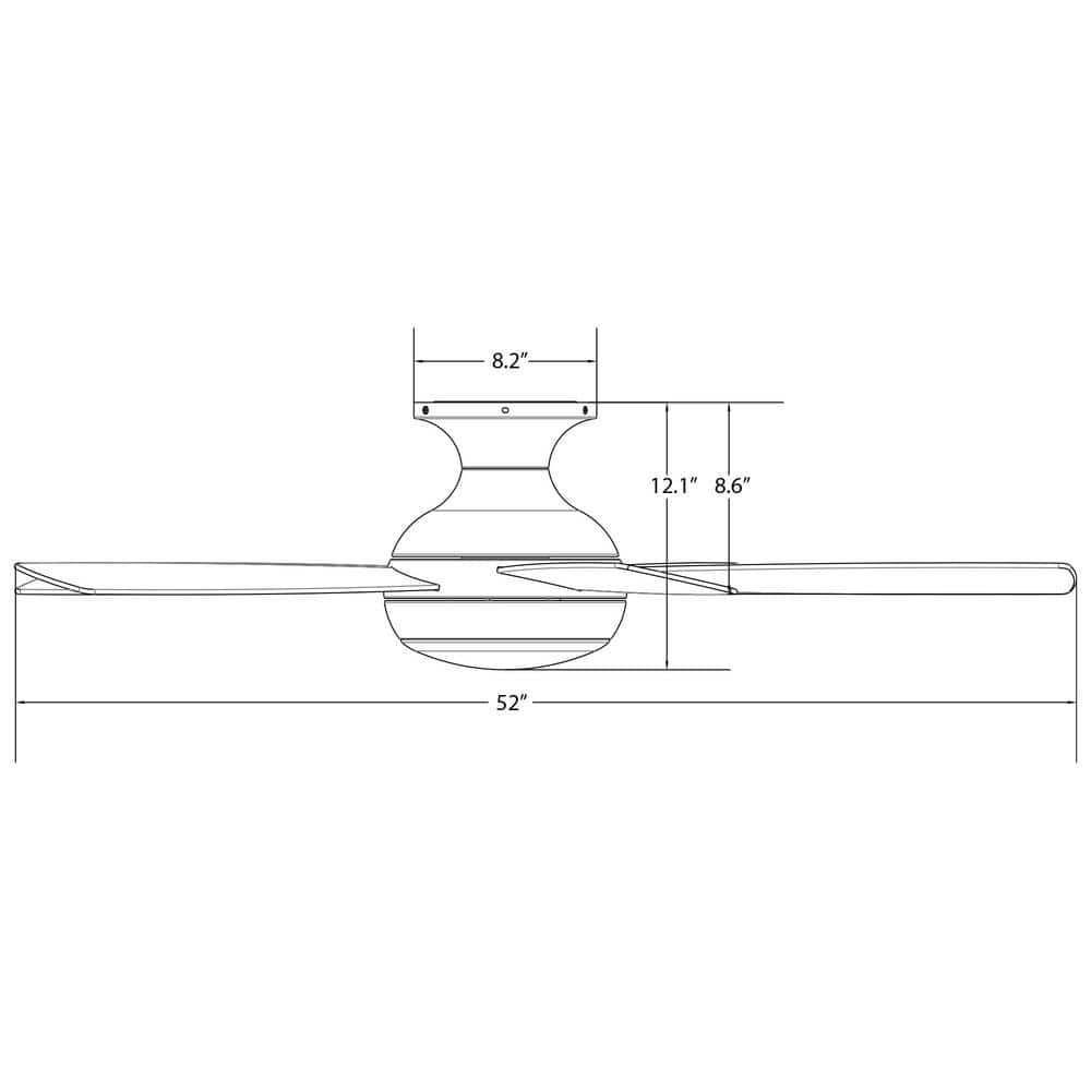 Odyssey Smart 52'' Matte Black Plywood Low Profile Ceiling Fan with LED Light