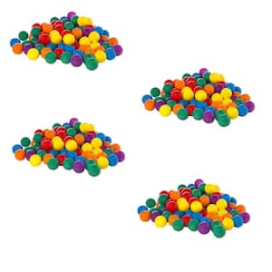100-Pack Large Multi-Colored Plastic Fun Ballz for Ball Pits (4-Pack)