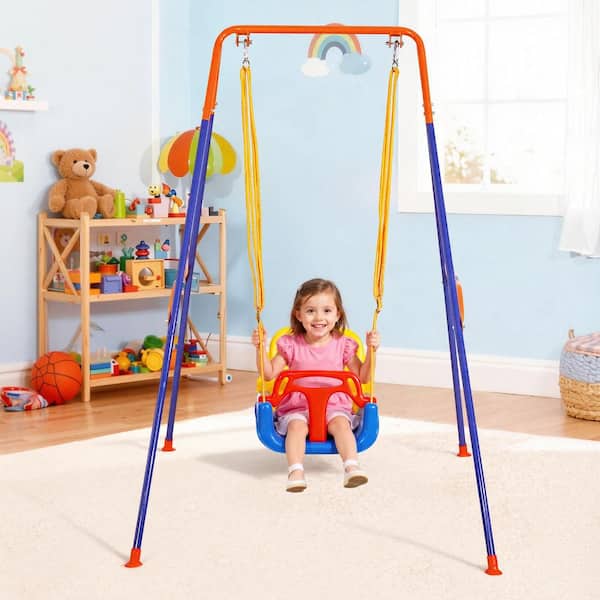 SKYSHALO Toddler Swing and Jumper, 2 in 1 Swing Set and Bouncer