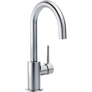 Contemporary Single-Handle Bar Faucet in Chrome