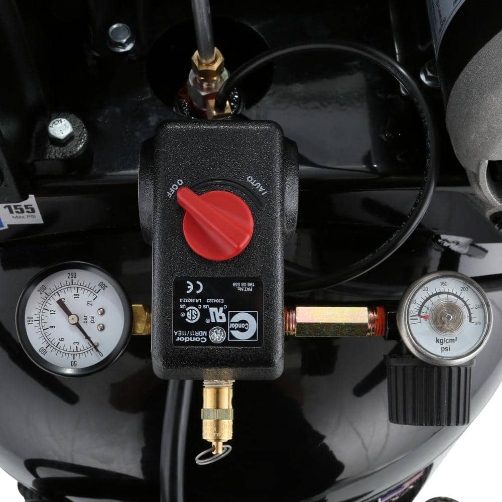 Industrial Black 30-Gallon Portable Vertical Electric Air Compressor