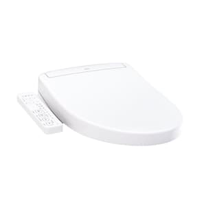 S2 Washlet Electric Heated Bidet Seat for Elongated Toilet in Cotton White