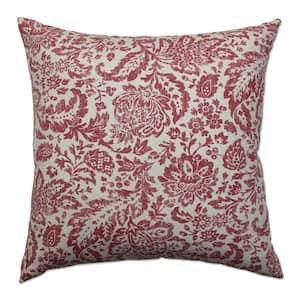 Paisley Red/Tan Fairhaven Square Outdoor Throw Pillow