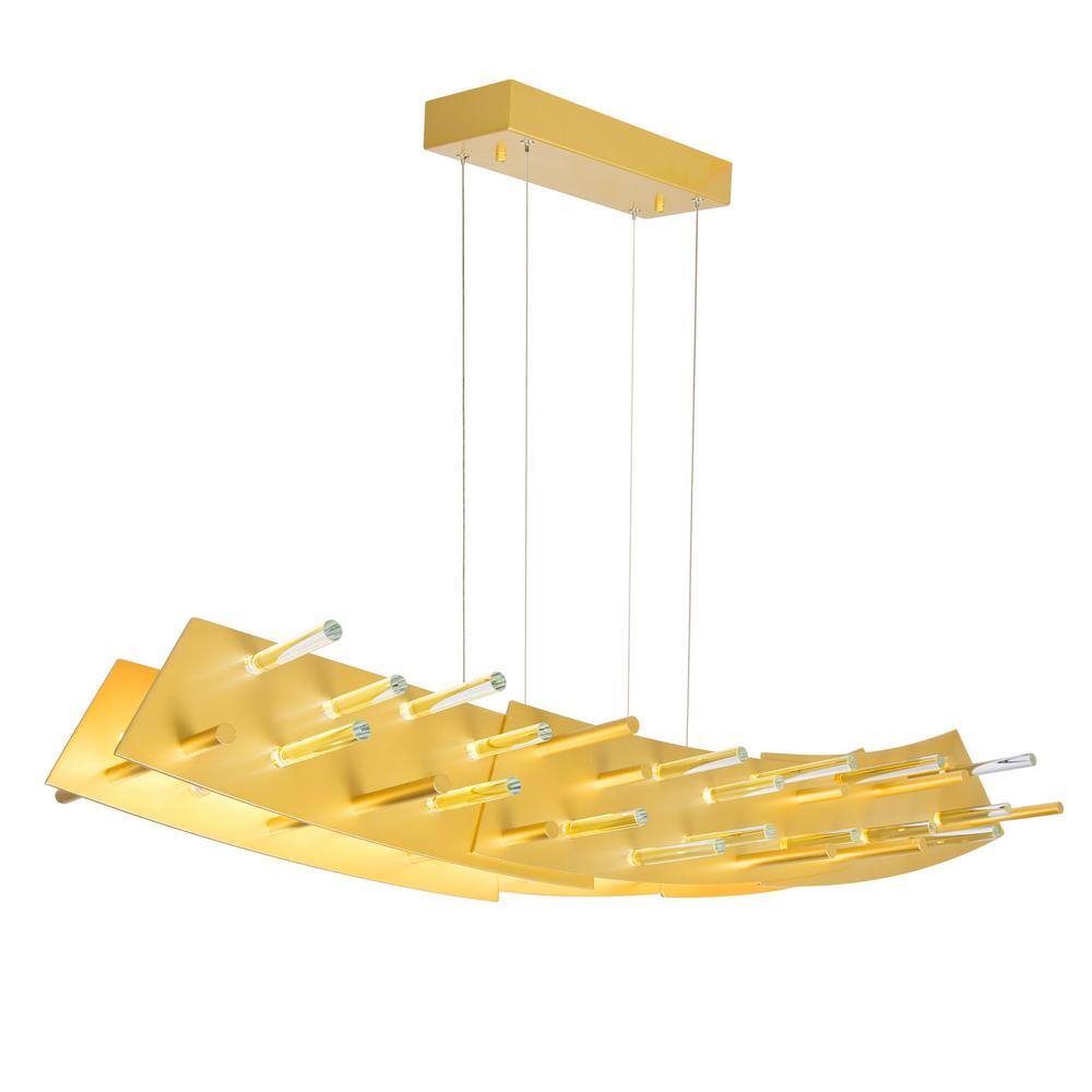 Gondola LED Chandelier With Satin Gold Finish price history on PriceWatchPro