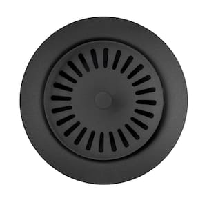 3.5 in. Metal Basket Strainer Drain Assembly in Anthracite